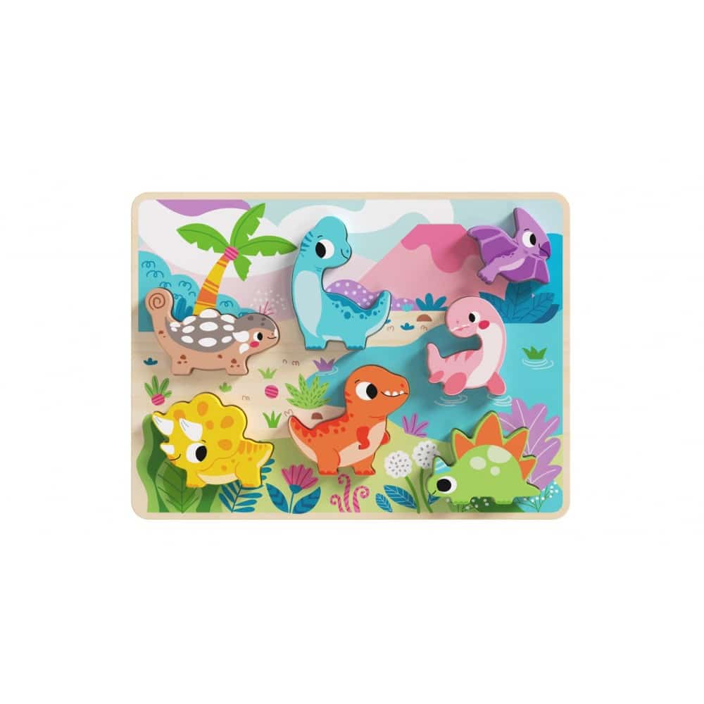 TOOKY TOYTooky Toy Ξύλινα Σφηνώματα Δεινόσαυροι 7 Τμχpapell.gr