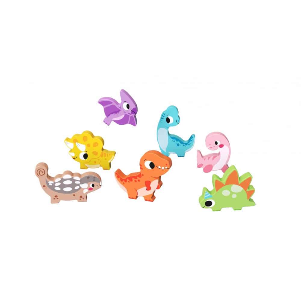 TOOKY TOYTooky Toy Ξύλινα Σφηνώματα Δεινόσαυροι 7 Τμχpapell.gr