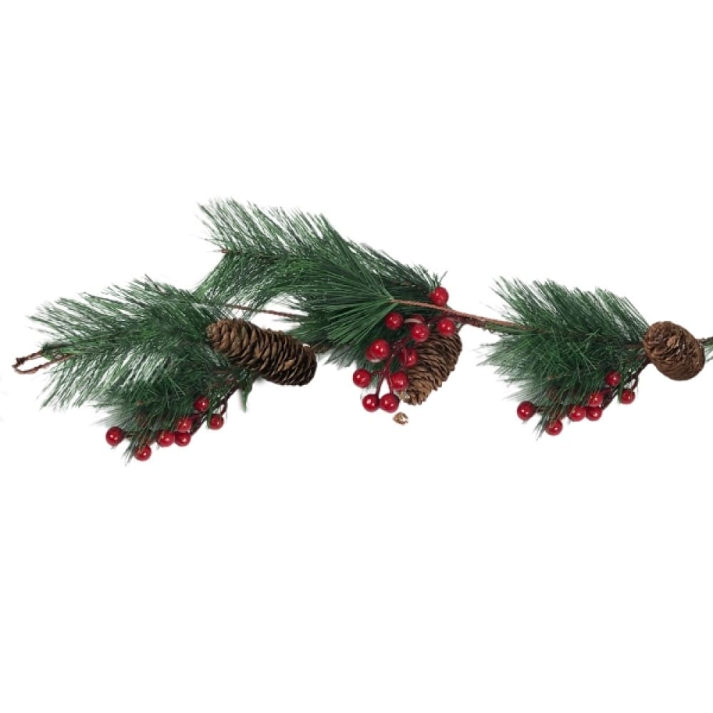 TrademarktΧριστουγεννιaτικη Γιρλaντα Κλαδi Πεyκο Berries Κουκουνaρια 150Ek Σ24papell.gr