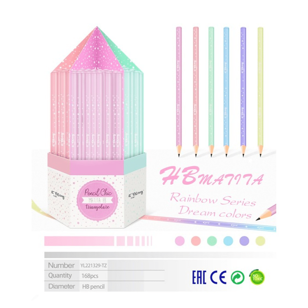 YALONGYalong Μολυβι Ηβ Pastel Αστερακια Διαφορα Χρωματαpapell.gr