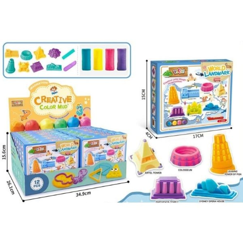 TrademarktΠλαστελiνες Σετ Κτiρια Διaφορα Χρωματα &Amp; Καλουπια 17X15X4Εκpapell.gr