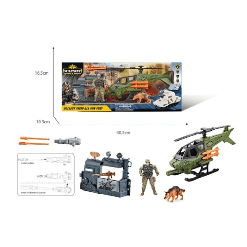 TrademarktΦιγουρα Στατιωτης Με Ελικοπτερο Με Εκτοξευτη Με Σκυλο Και Εξοπλισμοpapell.gr