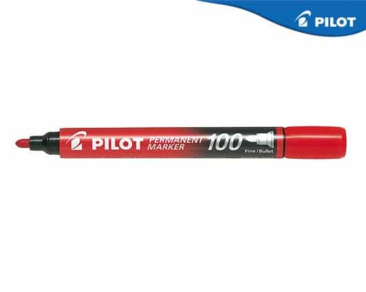 Pilot Μαρκαδορος Ανεξιτηλος Fine Sca-100 Κοκκινος