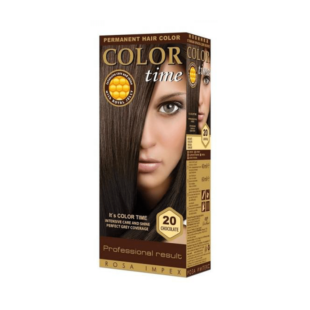 Color Time Μονιμη Βαφη Μαλλιων Gel Nο20- Chocolate