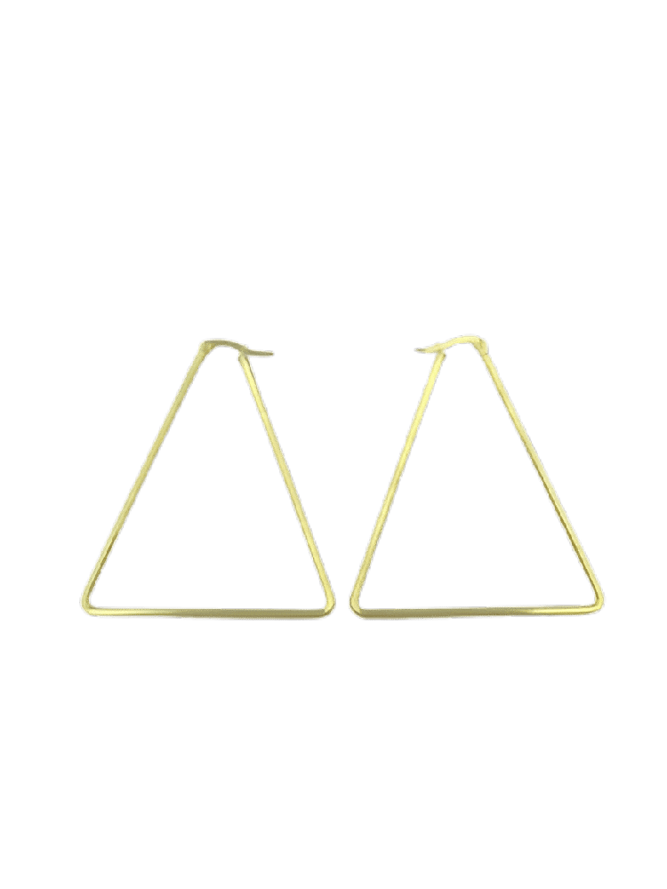 papell.grΣκουλαρικια Stainless Steel Σε Σχεδιο Τρυγωνο Φ4,5 Εκ Χρυσοpapell.gr