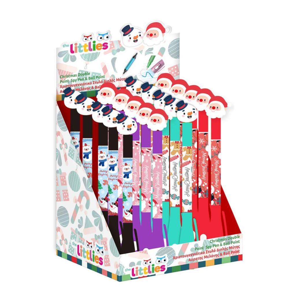 THE LITTLIESΣτυλό Διπλό Ball Point & Αόρατης Μελάνης Christmas The Littlies 4 Σχέδια 1 Τμχpapell.gr