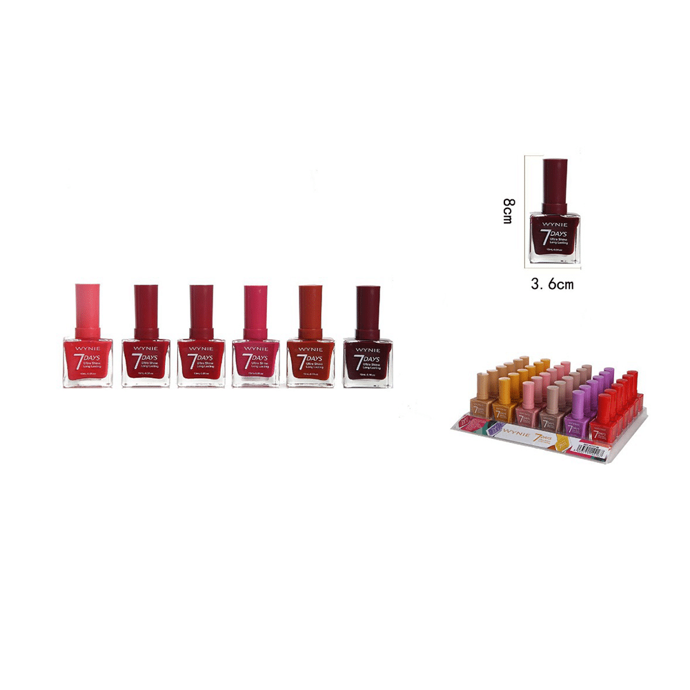 Wynie 7 Days Ultra Shine Long Lasting Βερνικι Νυχιων Σκουρες Αποχρωσεις 15Ml 6 Χρωματα