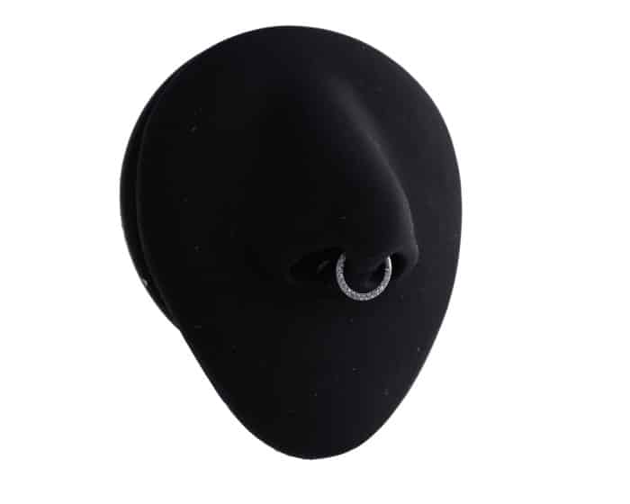Σκουλαρικι Septum Clicker With Zircon 1.2X8Mm Surgical Steel 316L