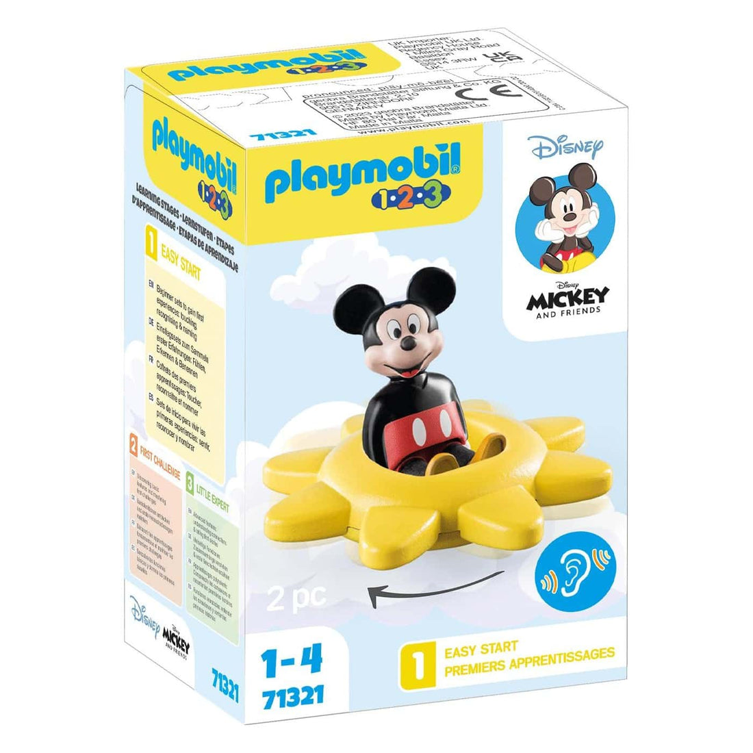 71321 Playmobil 1.2.3 And Disney Μiκυ Μaους Με Περιστρεφoμενο Hλιο