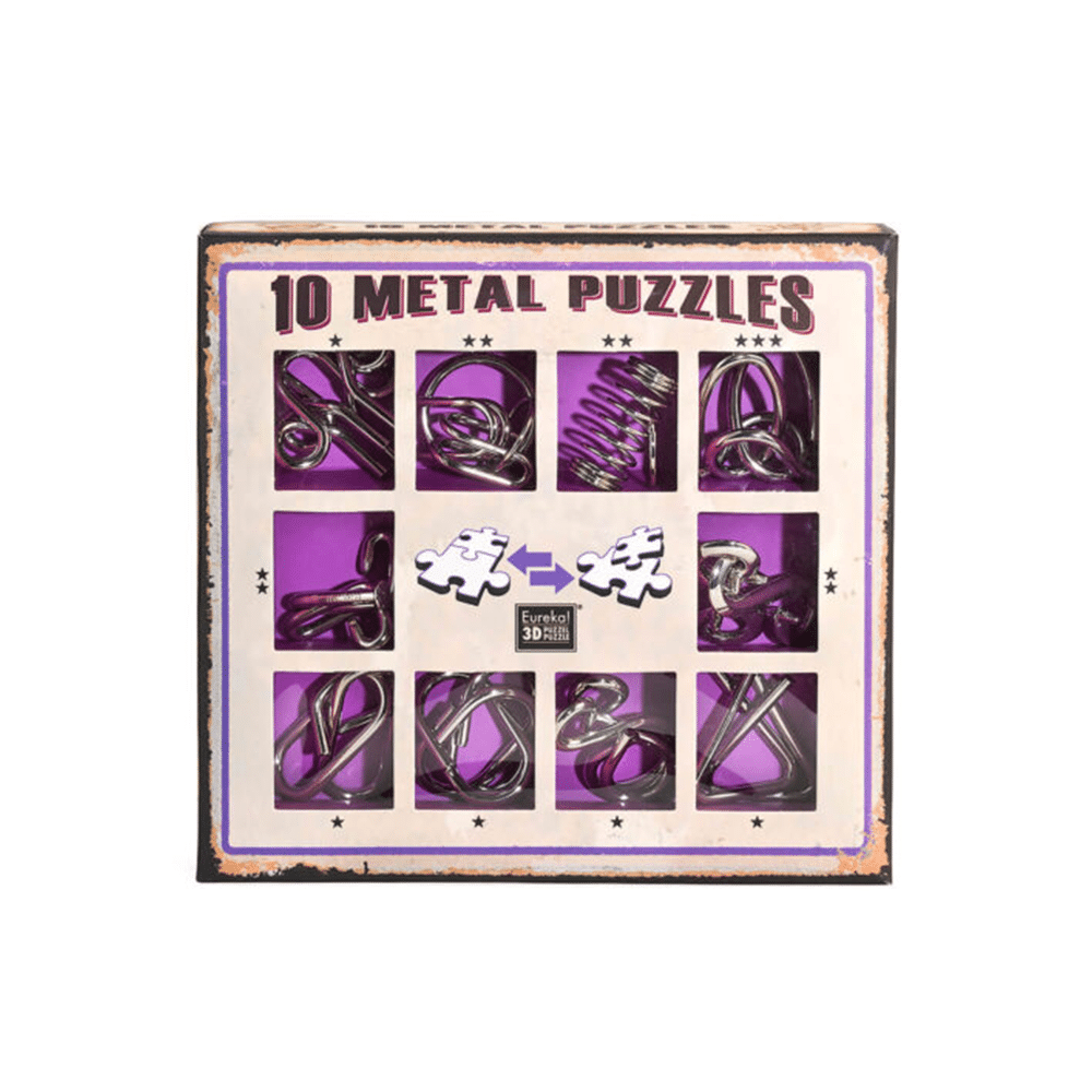 10 Metal Puzzles- Purple Set