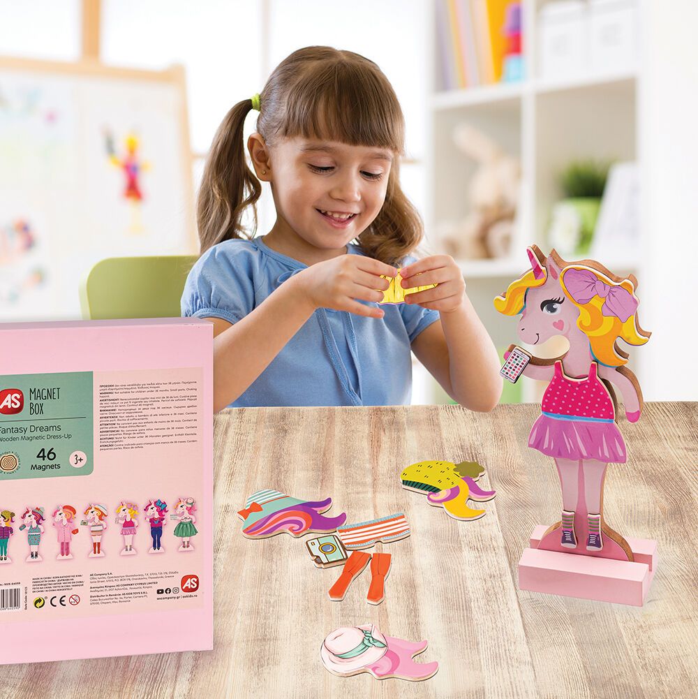 As Magnet Box Fantasy Dreams Dress - Up 46 Εκπαιδευτικοι Ξυλινοι Μαγνητες