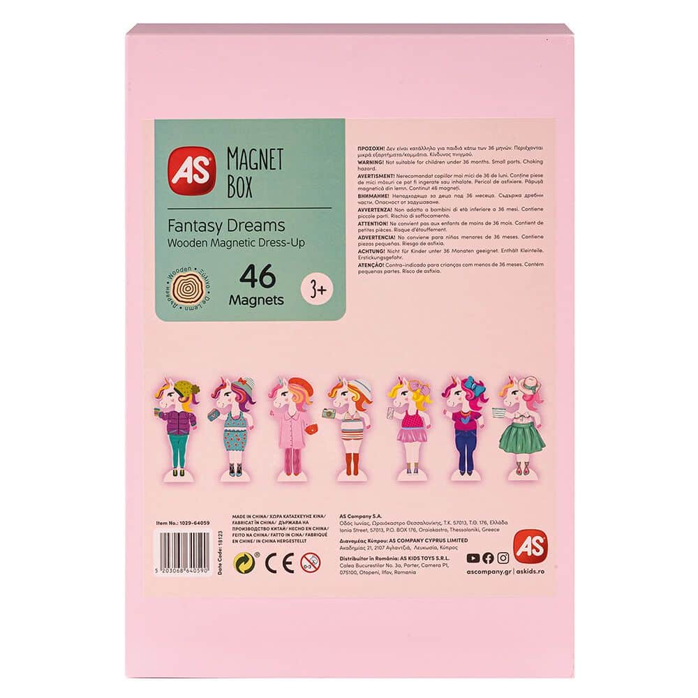 As Magnet Box Fantasy Dreams Dress - Up 46 Εκπαιδευτικοι Ξυλινοι Μαγνητες