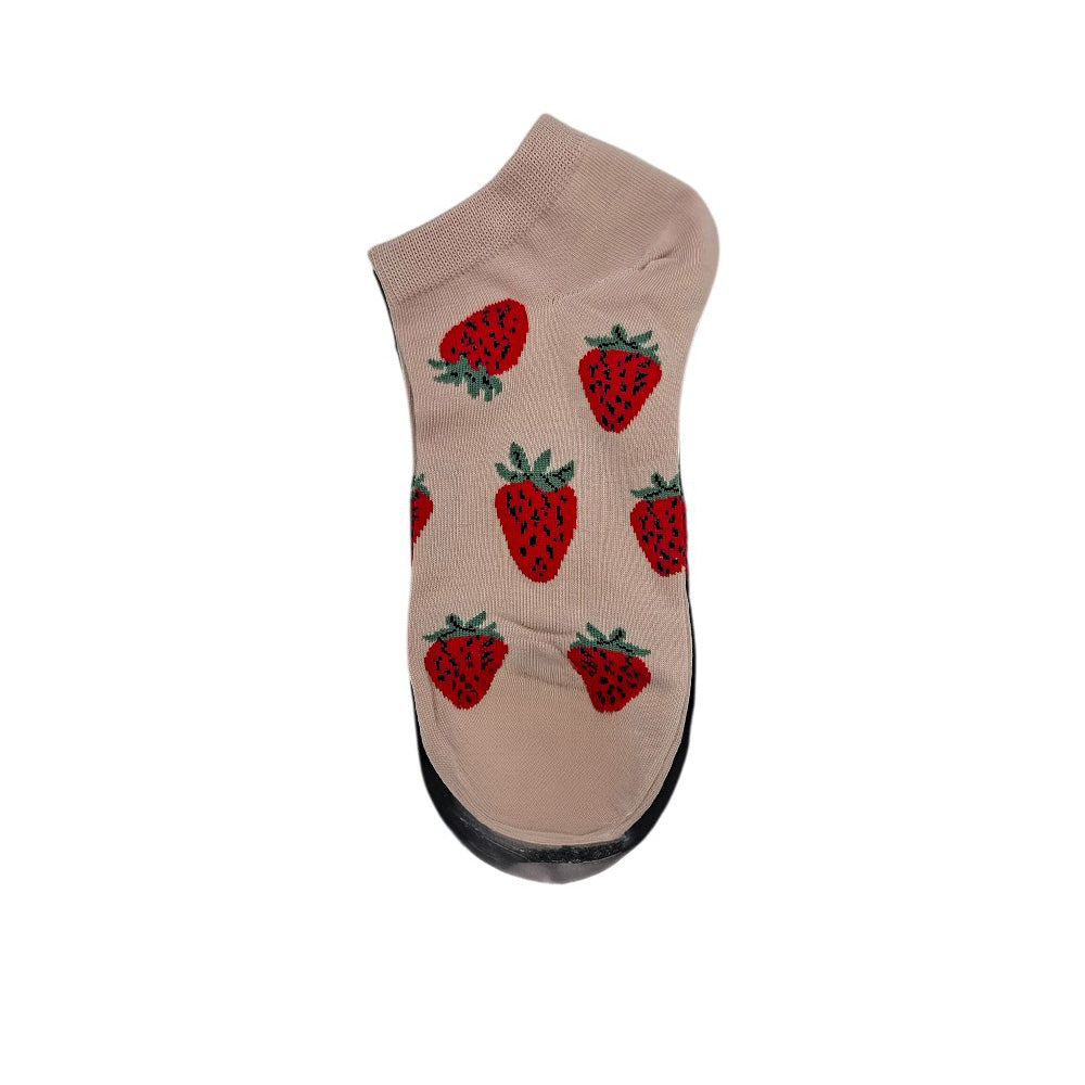 Σετ Γυναικείες Κάλτσες με Φράουλες 3 Ζευγάρια Νο 36-41
