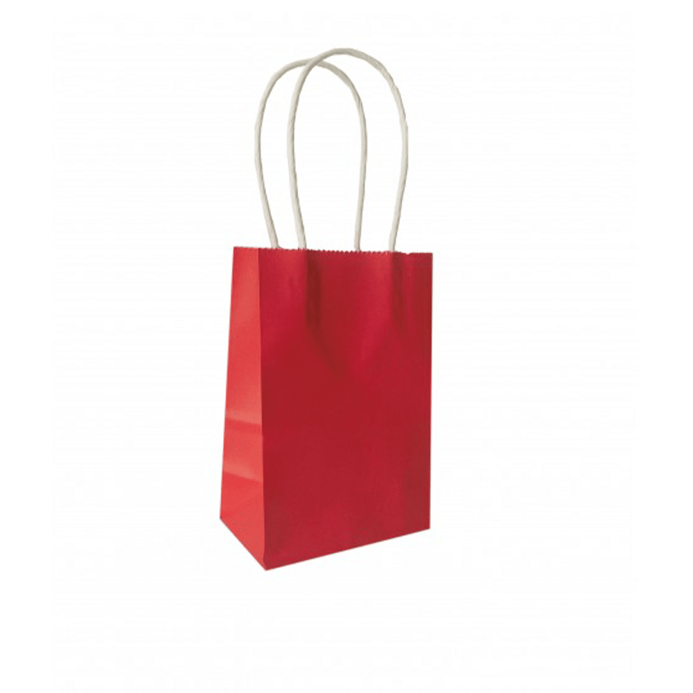 Χαρτινη Σακουλα Κοκκινη 21Χ16Χ8 Εκ