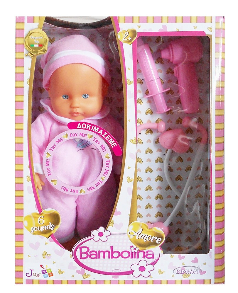 Just Toys Bambolina Amore Γιατρoς Με Hχους Και Αξεσουaρ 33 Εκ.