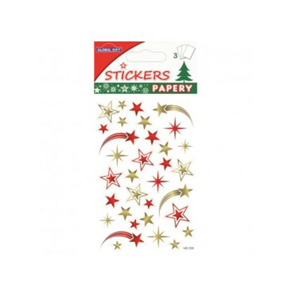 Αυτοκολλητα Papery Christmas Stickers Αστερακια 8X13 Εκ