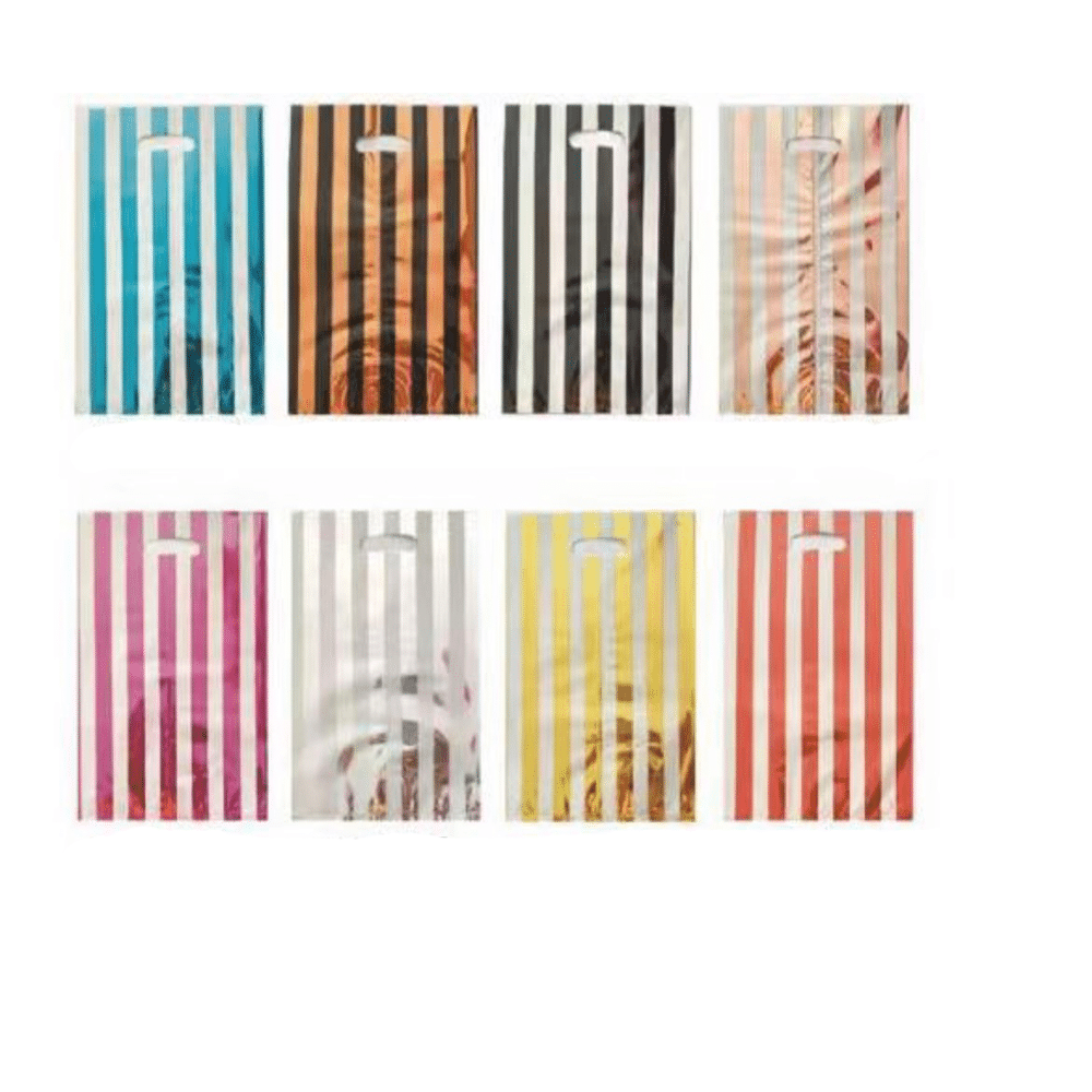 OEMΣακουλάκια Για Party Μεταλλιζέ Με Ρίγες 10 Τμχ 4 Χρώματαpapell.gr