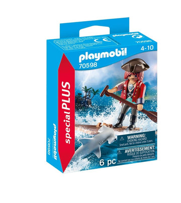 70598 Playmobil Πειρατης Με Σχεδια Και Σφυροκεφαλος Καρχαριας