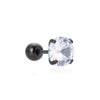 AsimiΣκουλαρικι  Μαυρος Tragus Με Ζιρκον Surgical Steel 316L 3-4-5-6 Μμpapell.gr