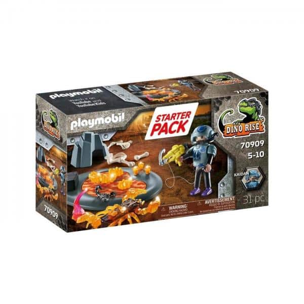 Playmobil Dino Rise Starter Pack Πολεμωντας Τον Σκορπιο Της Φωτιας