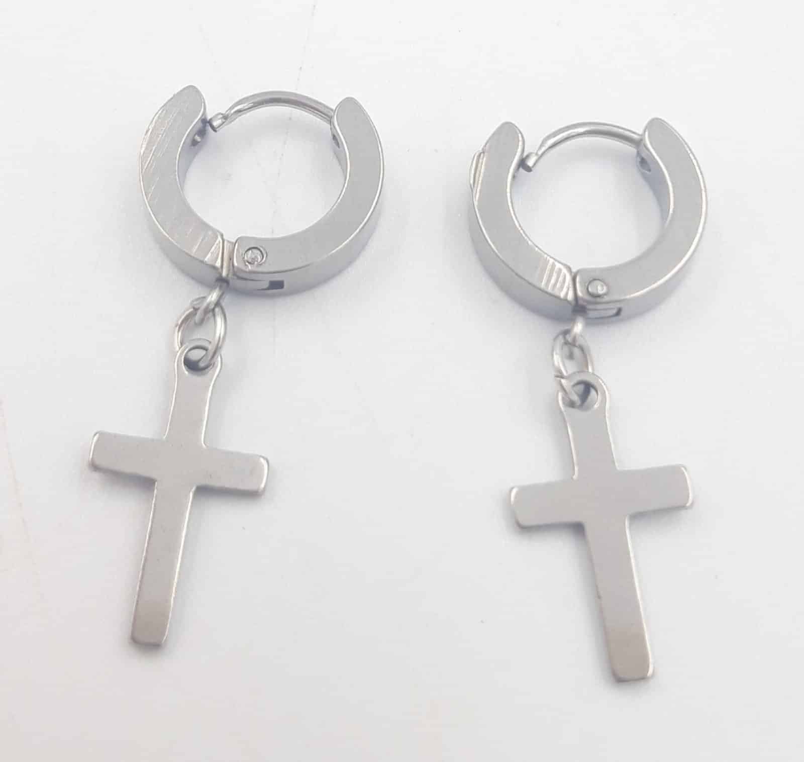 papell.grΚρικακια Μαυρα- Ασημι Stainless Steel Με Σταυρουδακιpapell.gr