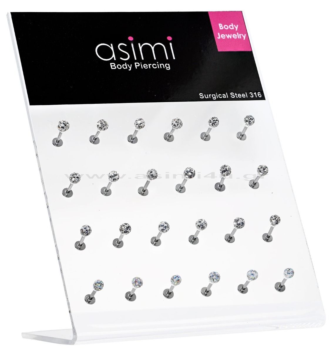 Σκουλαρικι Χειλιου Discoball Crystal 1,2X8X3 Mm