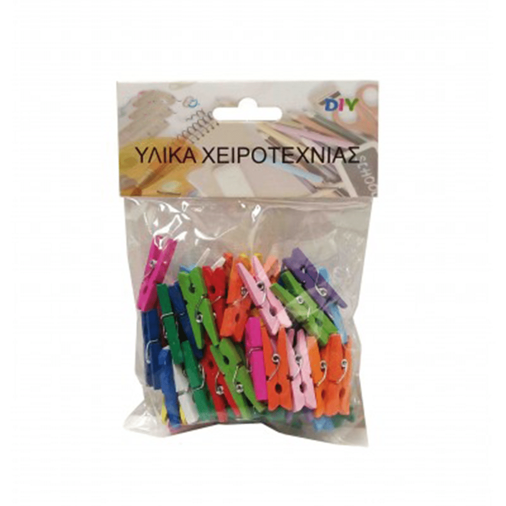Μανταλακια Ξυλινα Χειροτεχνιας Μικρα 50Pcs