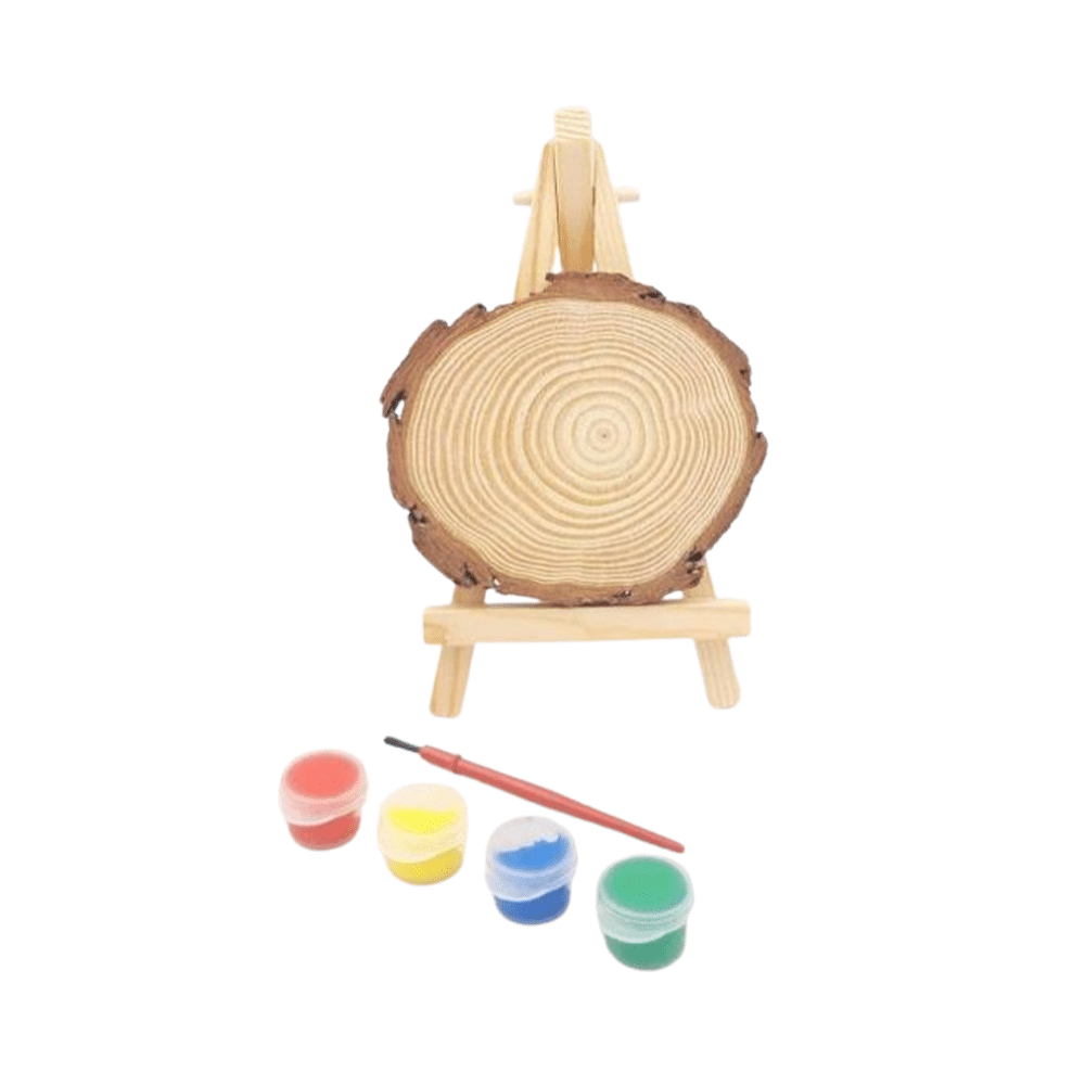 Κορμος Ξυλου Για Ζωγραφικη Με Βαση Και Νερομπογιες 15X8 Εκ