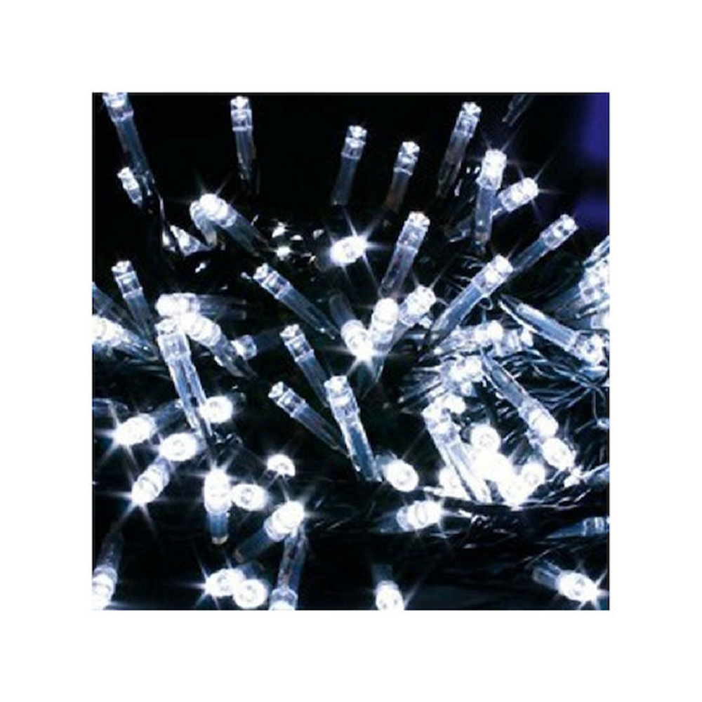 20 Λαμπάκια LED Μπαταρίας Ψυχρό Λευκό Πράσινο Καλώδιο 2 Μέτρα