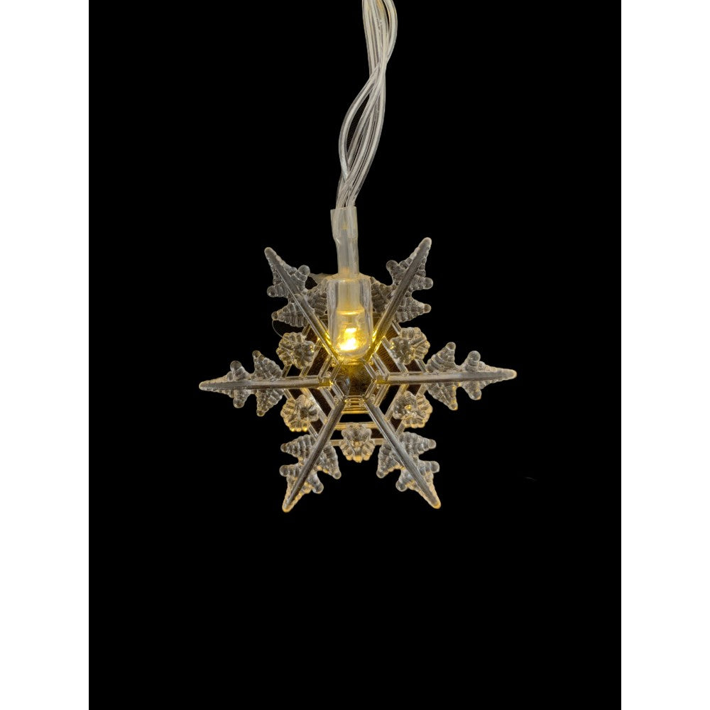 Trademarkt20 Διακοσμητικά Λαμπάκια Μπαταρίας Χιονονιφάδα Θερμό Λευκό 3mpapell.gr