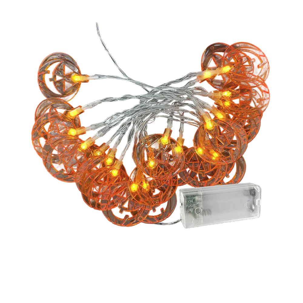 20 Λαμπάκια LED Μπαταρίας Κολοκύθες 2,3m με Controller IP20