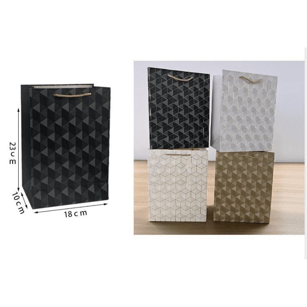 Χαρτινη Σακουλα Δωρου Cubes 23X18X10Cm