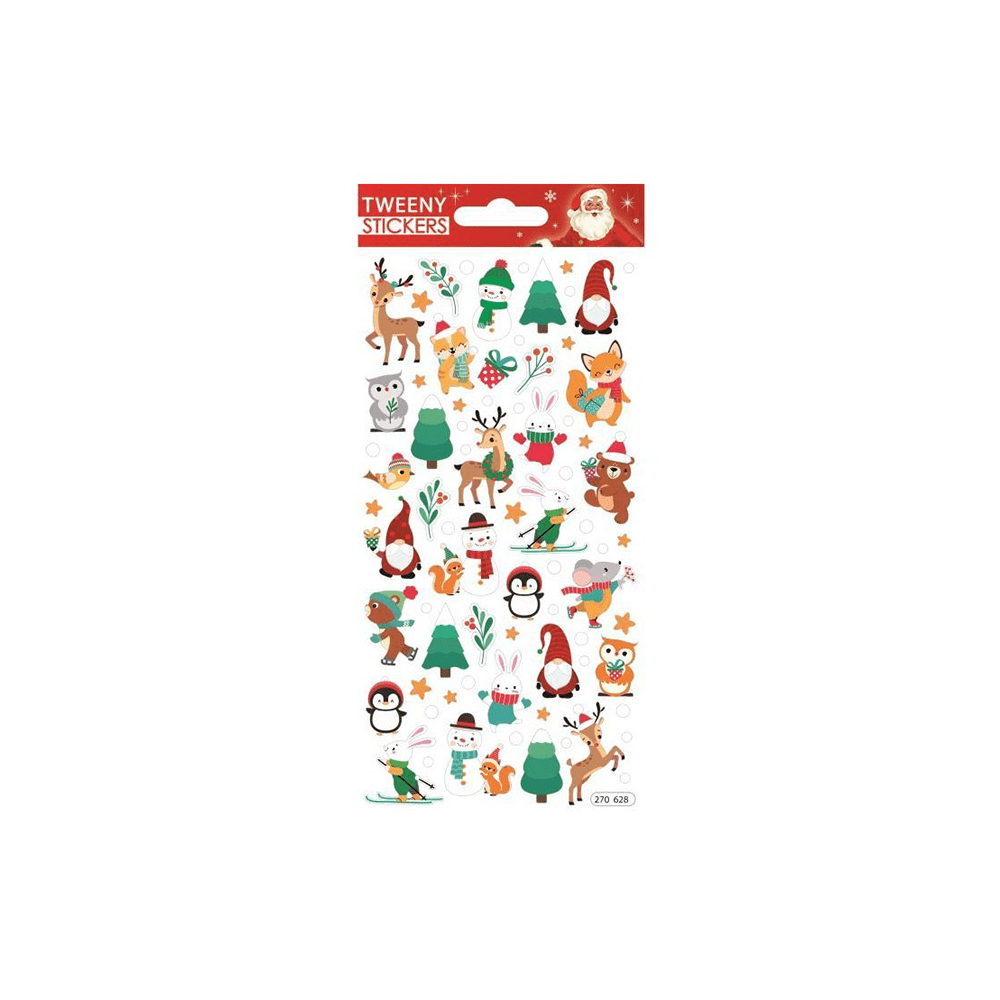 Αυτοκολλητα Tweeny Christmas Stickers Διαφορα Ζωακια 9X17.5 Εκ