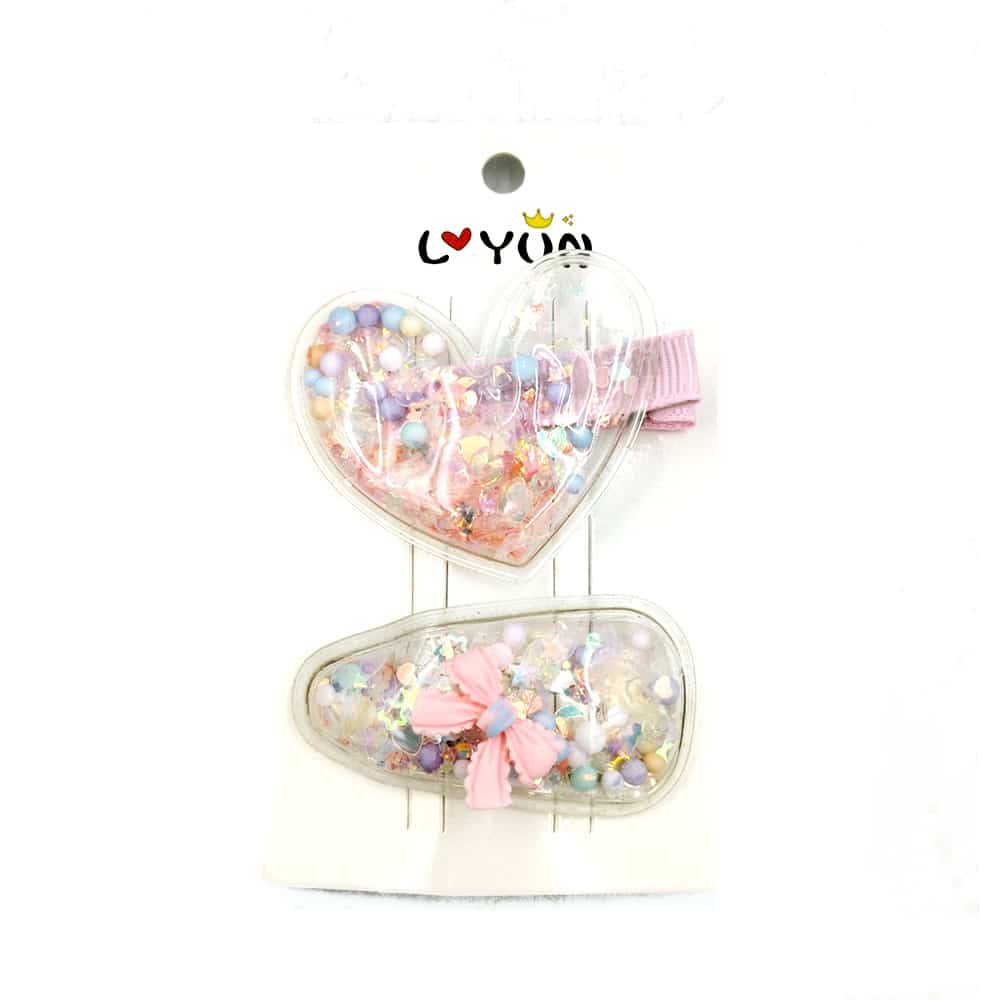 Σετ Κοκαλακια Διαφανη Με Στρας 2Τμχ