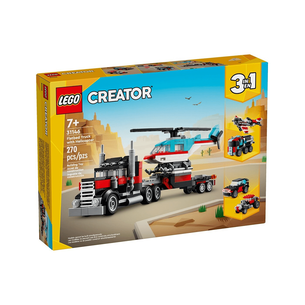Lego31146 Lego Creator 3 In 1 Flatbed Truck With Helicopterpapell.gr