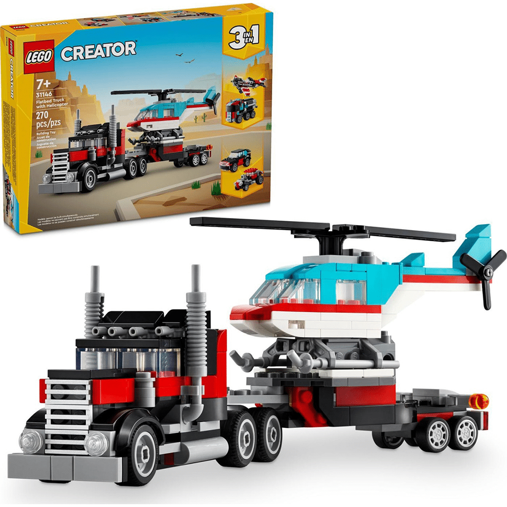 Lego31146 Lego Creator 3 In 1 Flatbed Truck With Helicopterpapell.gr