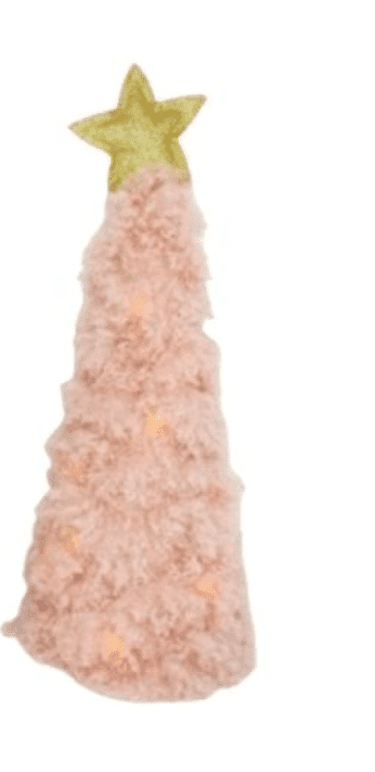 Χριστουγεννιaτικο Επιτραπeζιο Δεντρaκι Φωτιζoμενο, Γοyνινο Με Αστeρι 15X15X37Εκ