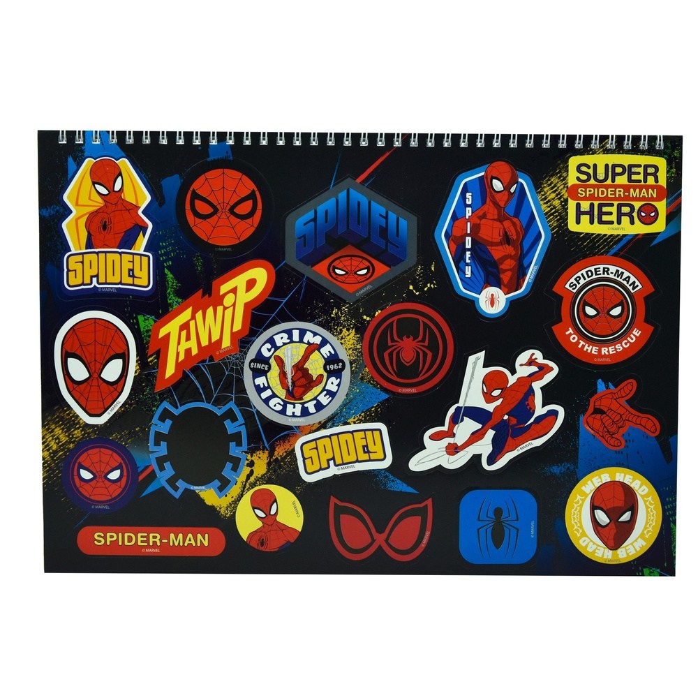 Gim Μπλοκ Ζωγραφικης 23X33 40Φυλλα +Sticker Spiderman