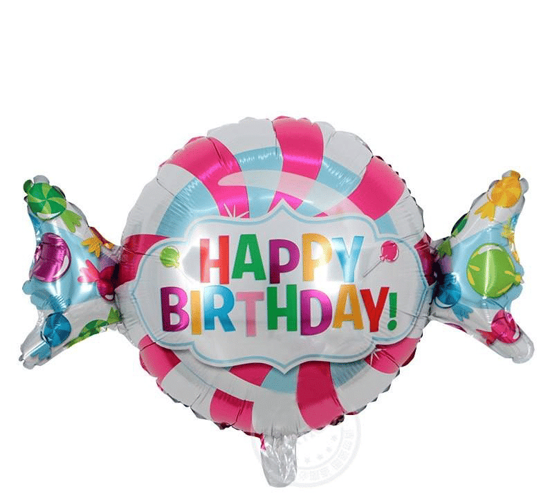 Μπαλονια Foil Happy Birthday Καραμελα 45 Εκ