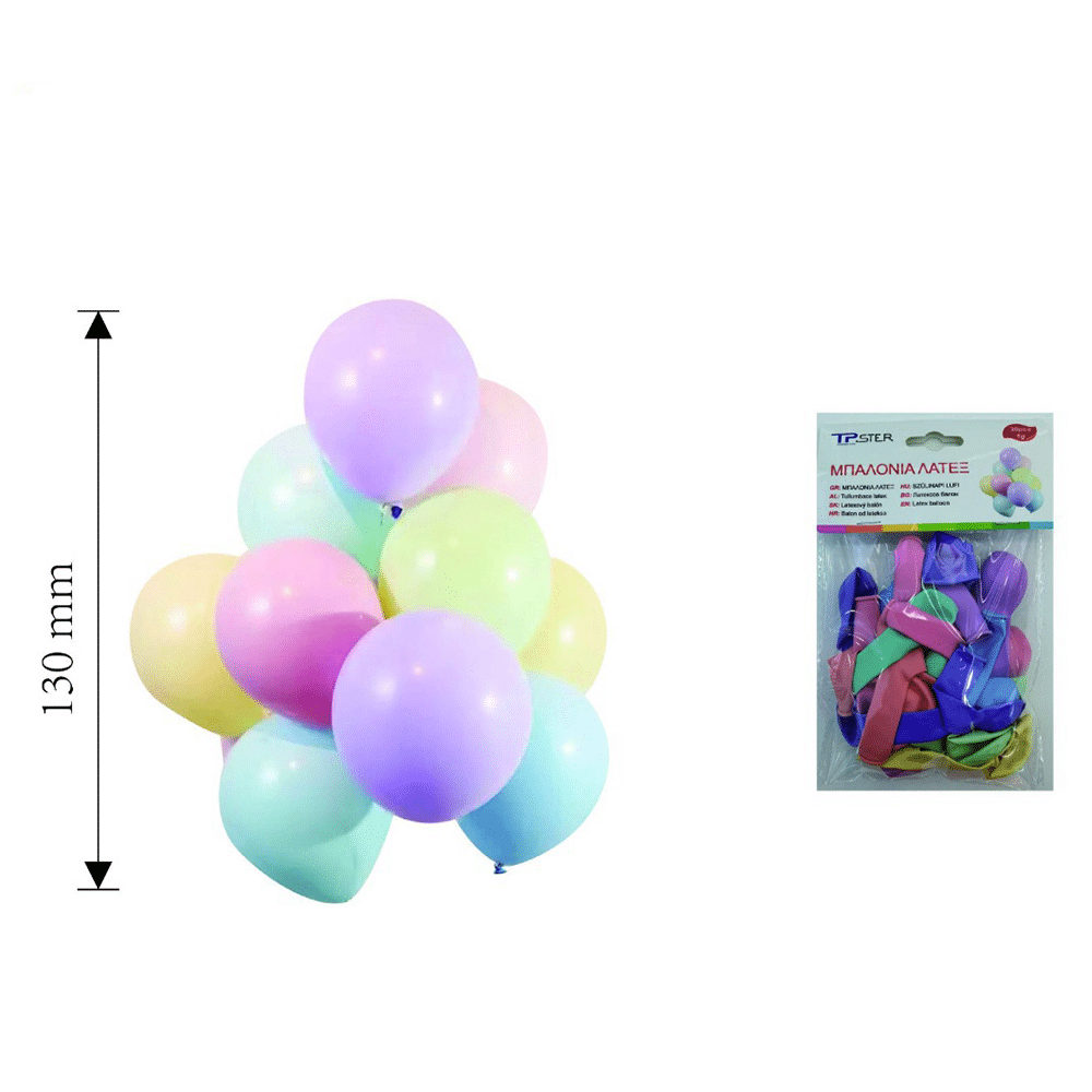 Μπαλονια Latex Πολυχρωμα Pastel 1G 20Pcs