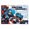 Μπλοκ Ζωγραφ Captain America 23X33 40Φυλ Αυτοκ-Στενσιλ- 2Σελ Χρ 2Σχ