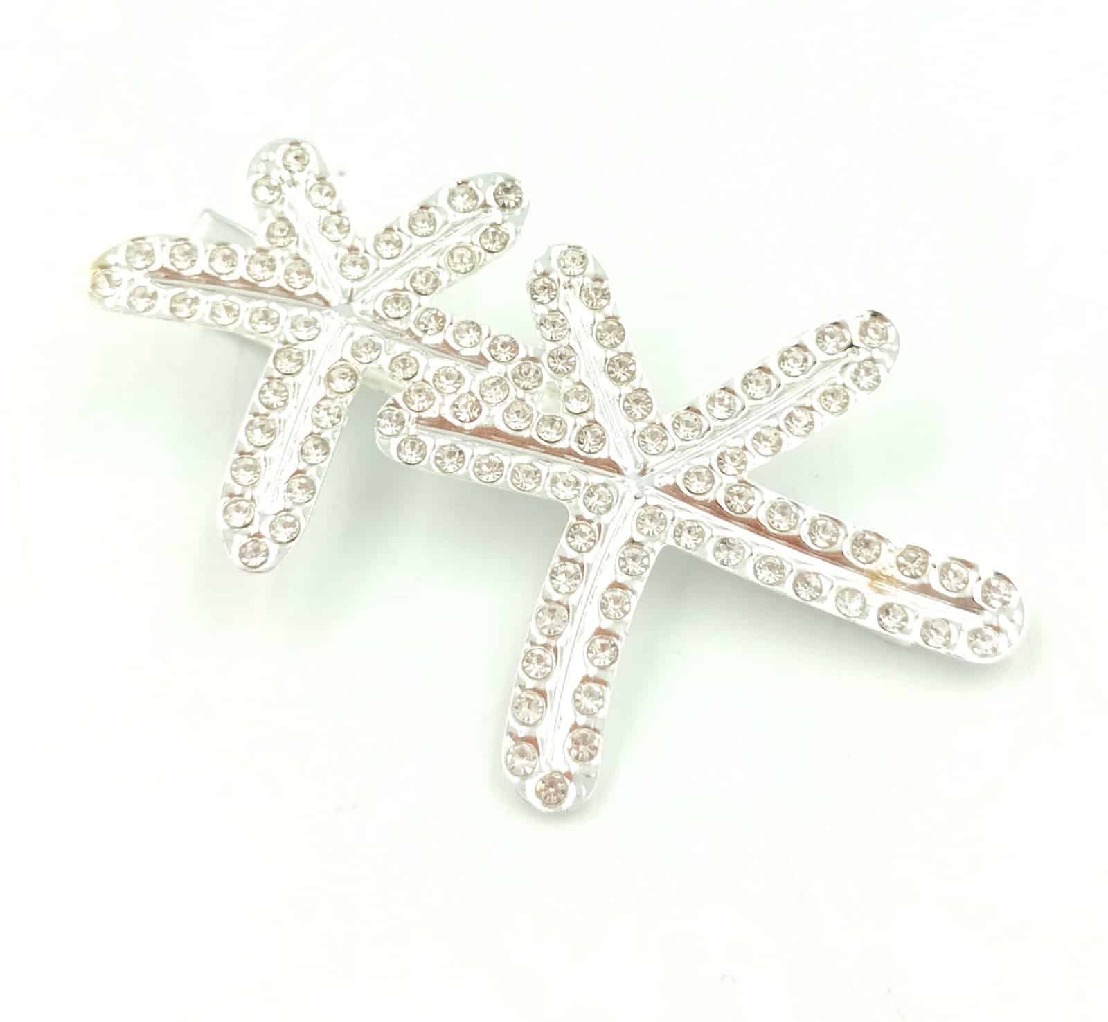 Κλιπ Μαλλιων Αστεριας Διπλος Με Στρας