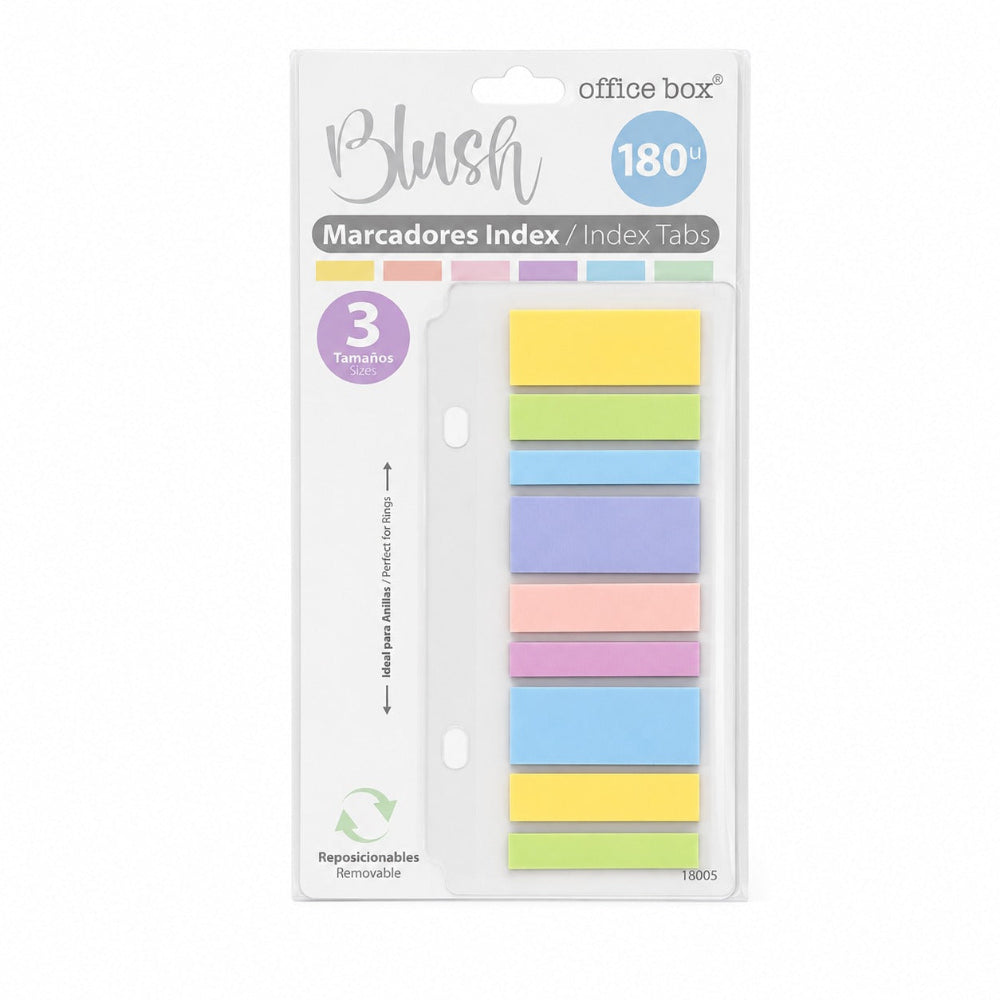 Αυτοκόλλητοι Σελιδοδείκτες 3 Μεγεθών Blush Pastel 0.8x4.4, 1.1x4.4, 1.8x4.4 εκ. 180 Φύλλα