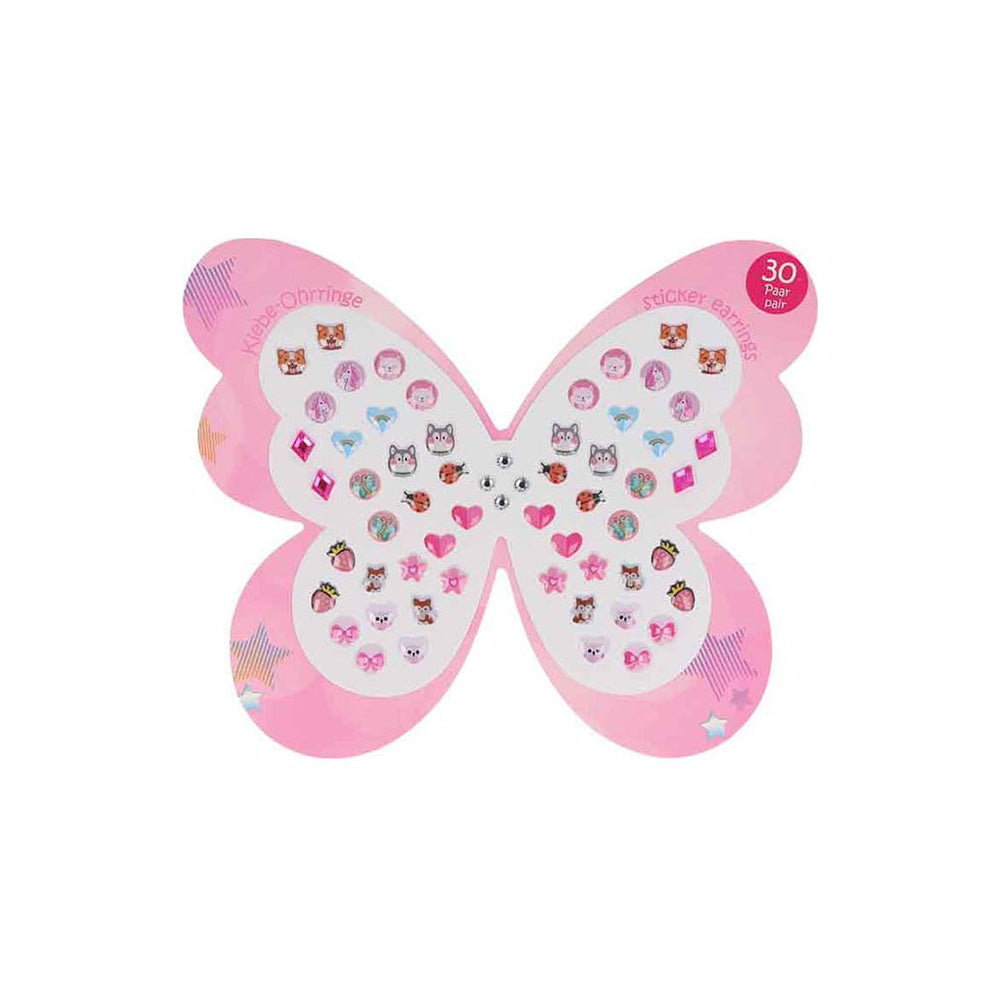 Καρτέλα με Σκουλαρίκια Αυτοκόλλητα 3D σε 4 Σχέδια - 1 Τμχ