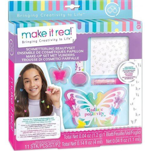 Make It Real Butterfly Beauty Children, Make-Up Set, Cosmetic Kit