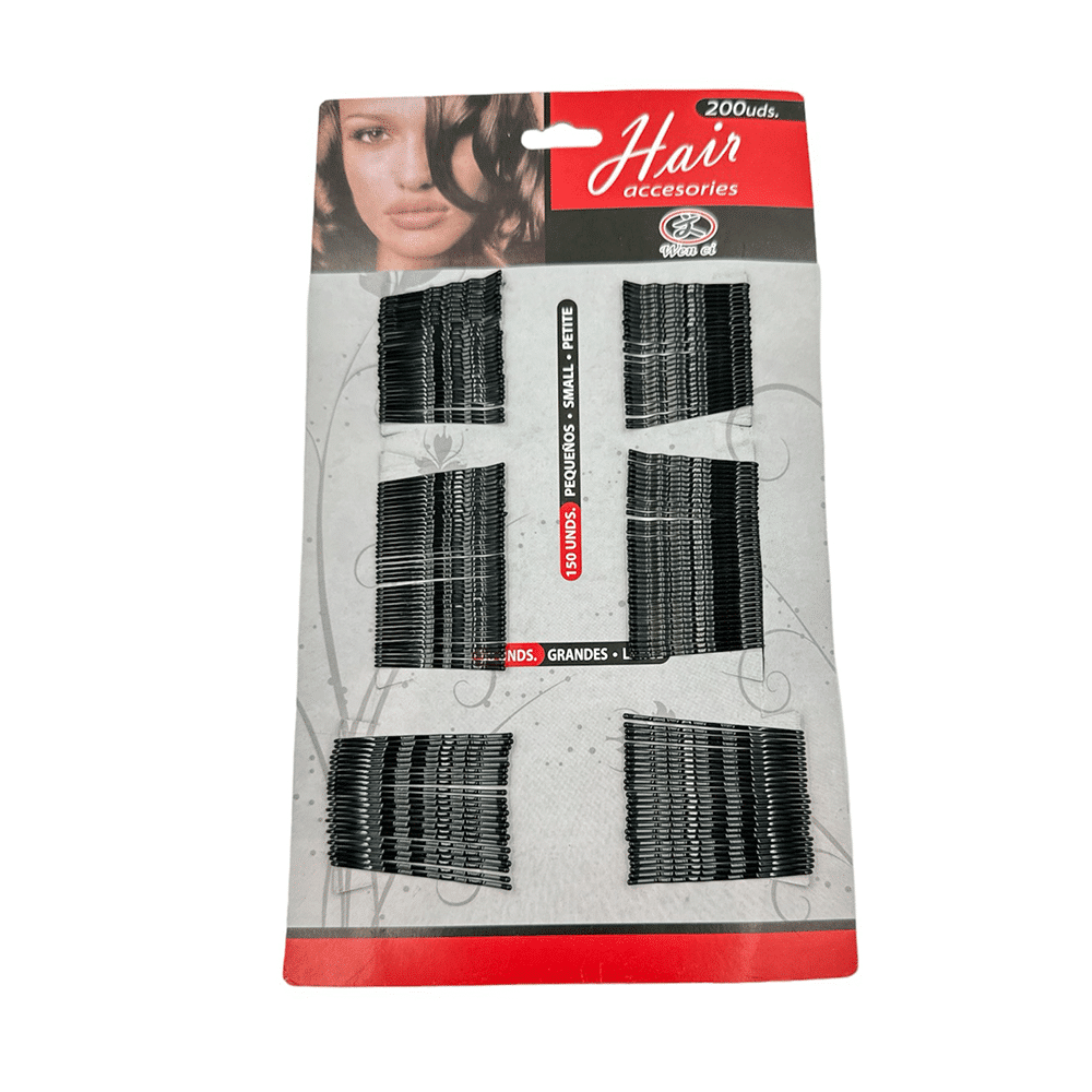 OEMΚαρτέλα Τσιμπιδάκια Μαύρα 200Pcs Διάφορα Μεγέθηpapell.gr