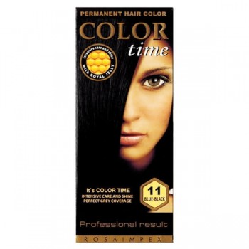 Color Time Μονιμη Βαφη Μαλλιων Gel Nο11- Blue-Black