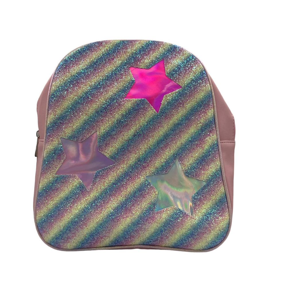 Παιδική τσάντα βόλτας glitter Αστεράκια 30x27x10 εκ