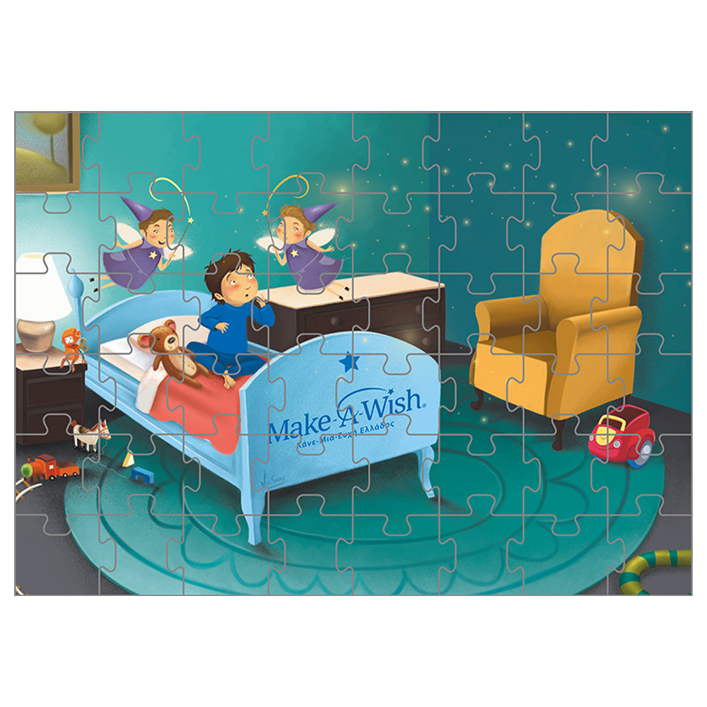 50/50 Games Puzzle  Κάνε-Μια-Ευχή Ελλάδος (Make-A-Wish) 48 Τεμάχια