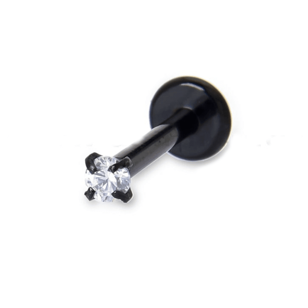 AsimiΣκουλαρικι Χειλιων Μαυρο- Ζιργκον 1.2Χ8Χ2Mm Surgical Steel 316Lpapell.gr